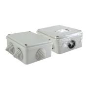 Распаячная коробка ОП 100х100х50мм, крышка на винтах, IP55, 6 входов инд. штрихкод