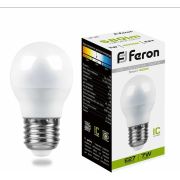 Лампа светодиодная LED 7вт Е27 белый шар