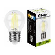 Лампа светодиодная LED 15вт Е27 белый шар FILAMENT