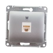 GLOSSA Розетка компьютерная RJ45 категория 5е в рамку алюминий