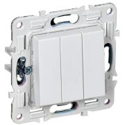 SKANDY Выключатель 3-клавишный 10А SK-V11W арктический белый IEK