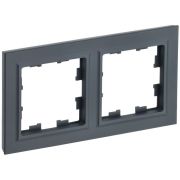 BRITE Рамка 2 поста РУ-2-БрГ графит